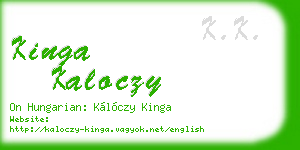 kinga kaloczy business card