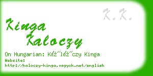 kinga kaloczy business card